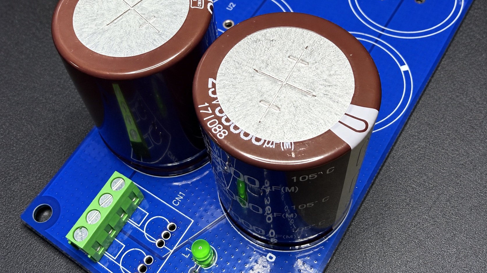 Energy360 66,000 microfarad capacitor bank with two capacitors