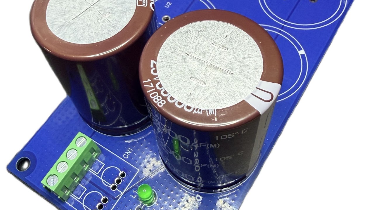 Energy360 66,000 microfarad capacitor bank with two capacitors
