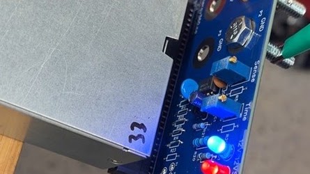 Interface board attached to the edge of a server supply
