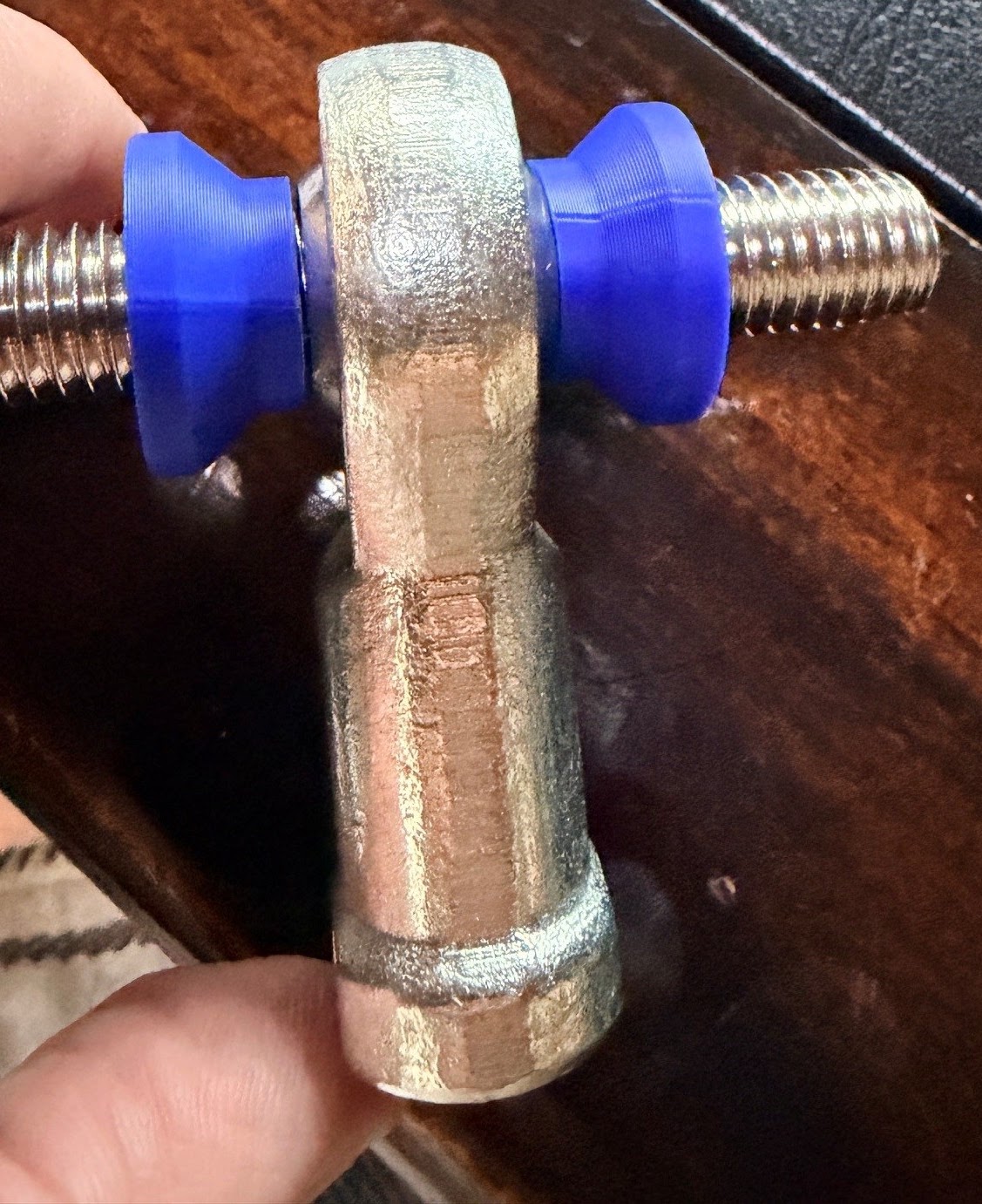 Tie rod and heim joint spacer installed